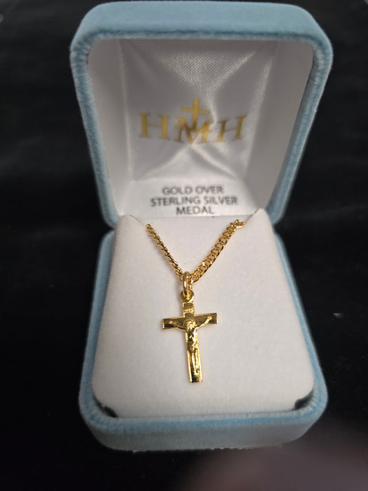 220 - Gold over Sterling Silver Crucifix