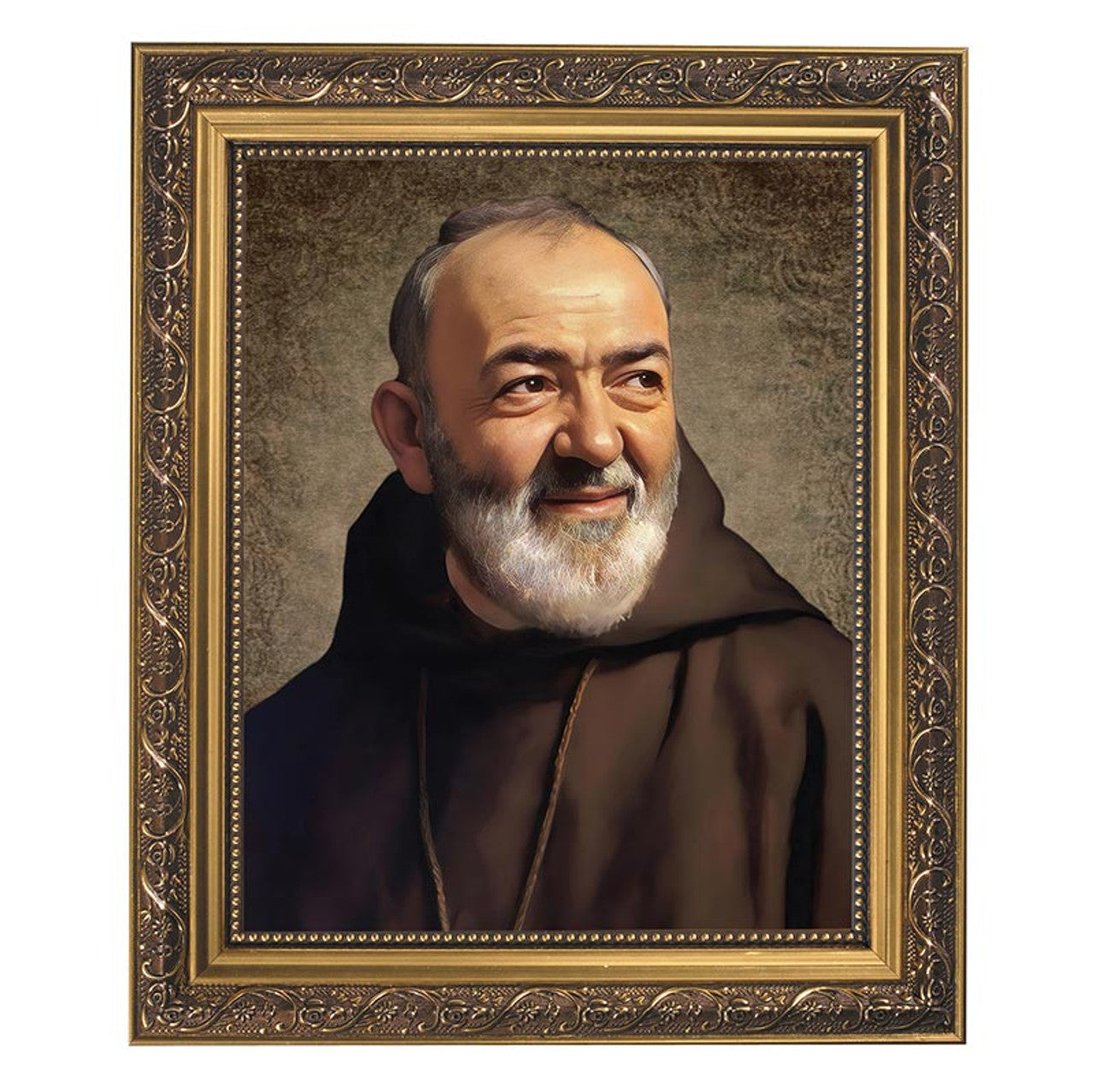 79-216 Saint Padre Pio Gold Tone Framed