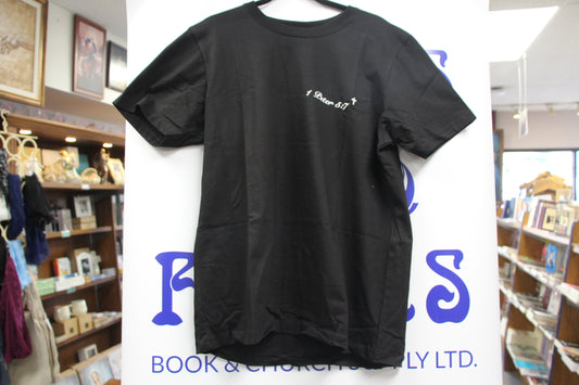 KOSOAN Apparel -1 Peter 5:7 BLACK Unisex Tee