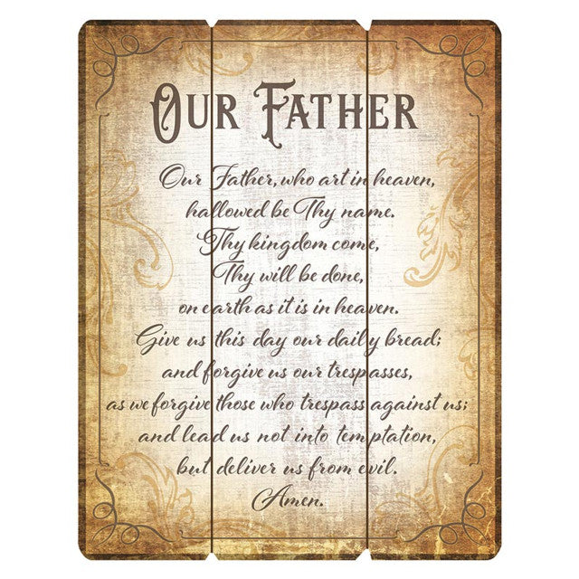 P5355 - The Lord's Prayer Wood Pallet Sign