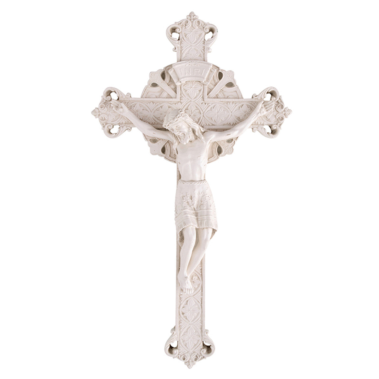 R1129 - Whitewashed Wall Crucifix