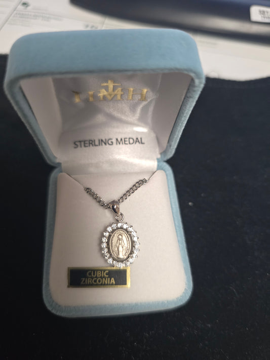 Z310720 - Sterling Siler Miraculous Medal w/20" Chain
