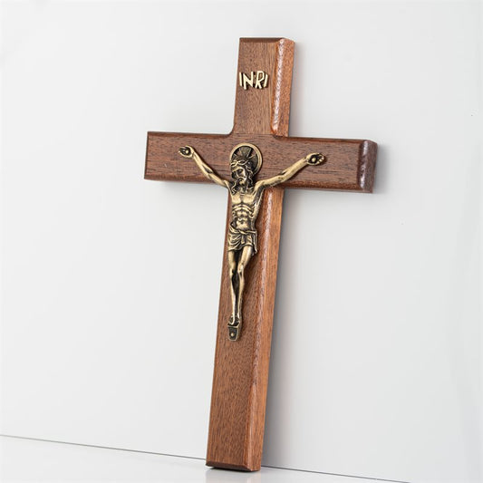 11CIT - 9.5" - Pewter plated Bronze Corpus Crucifix
