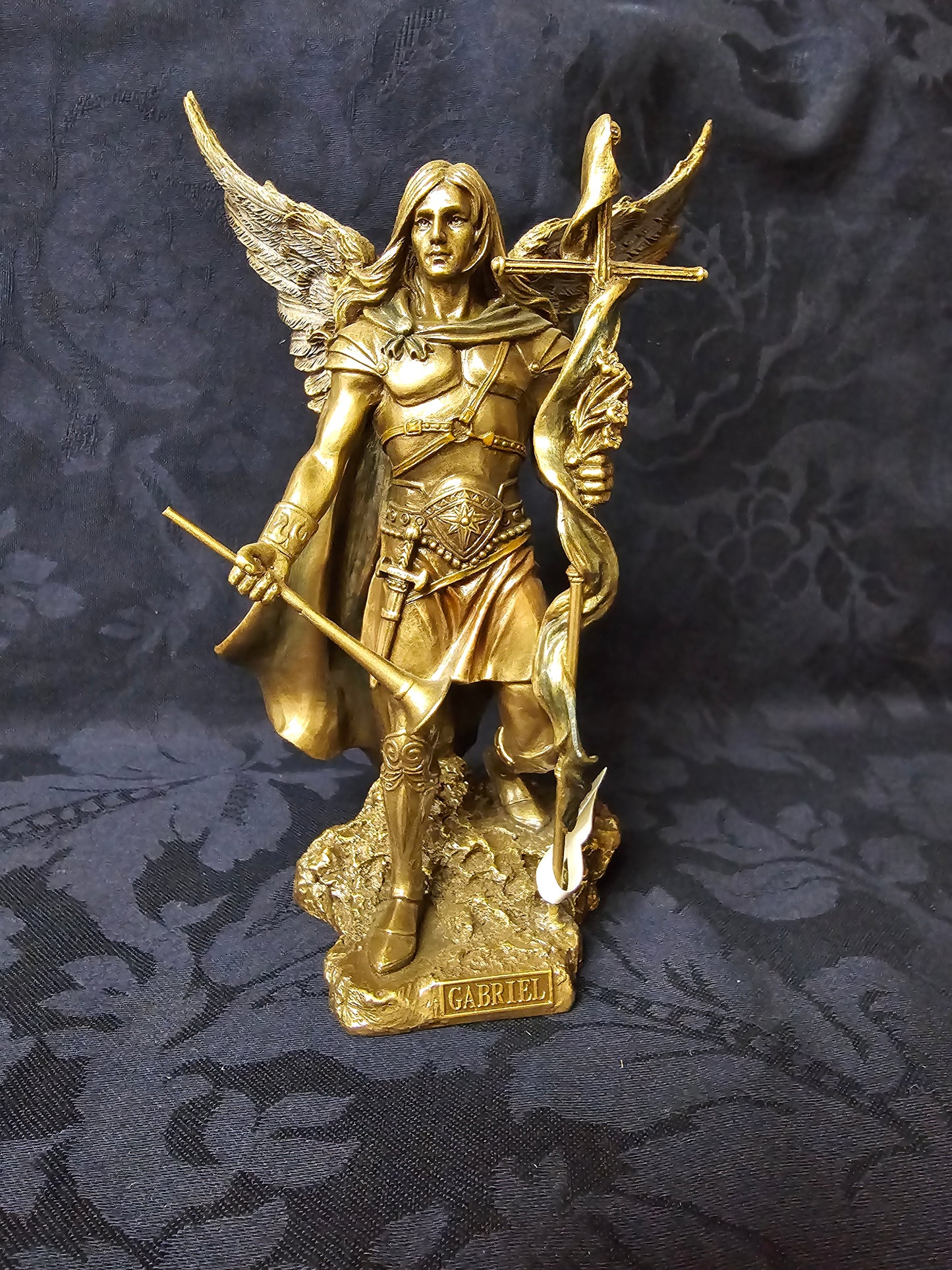 Angel Gabriel Statue (Bronze) (9")