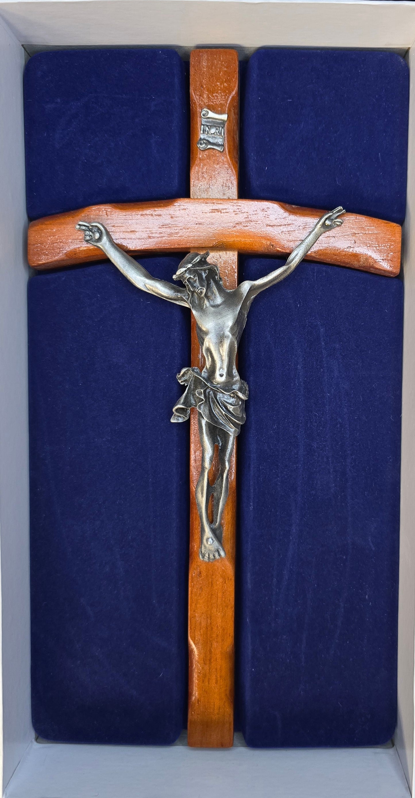 Crucifix - 12" Wooden with Pewter Corpus