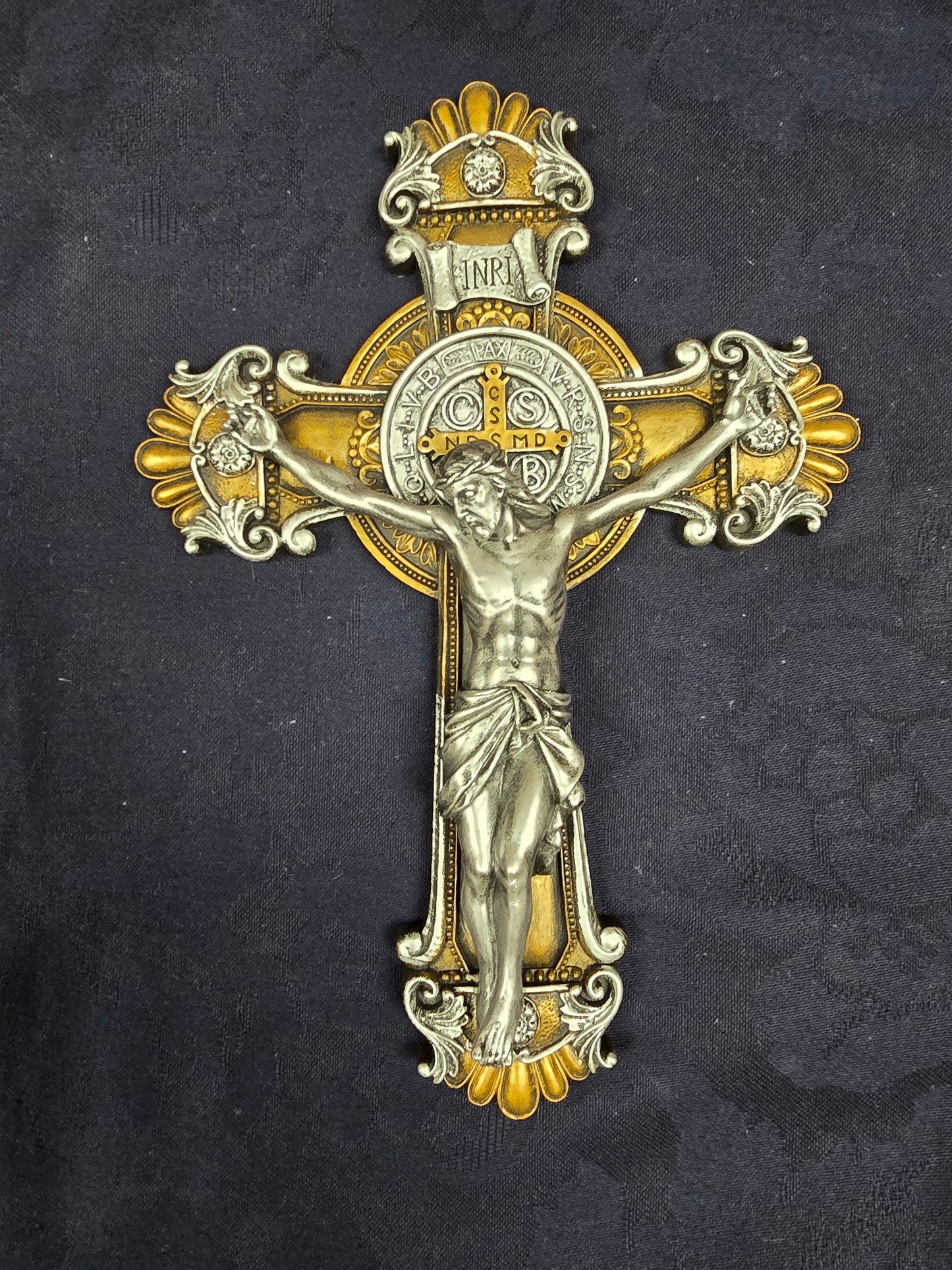 Two-Tone Ornate St. Benedict Crucifix