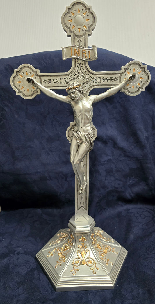 Crucifix - 22" Pewter