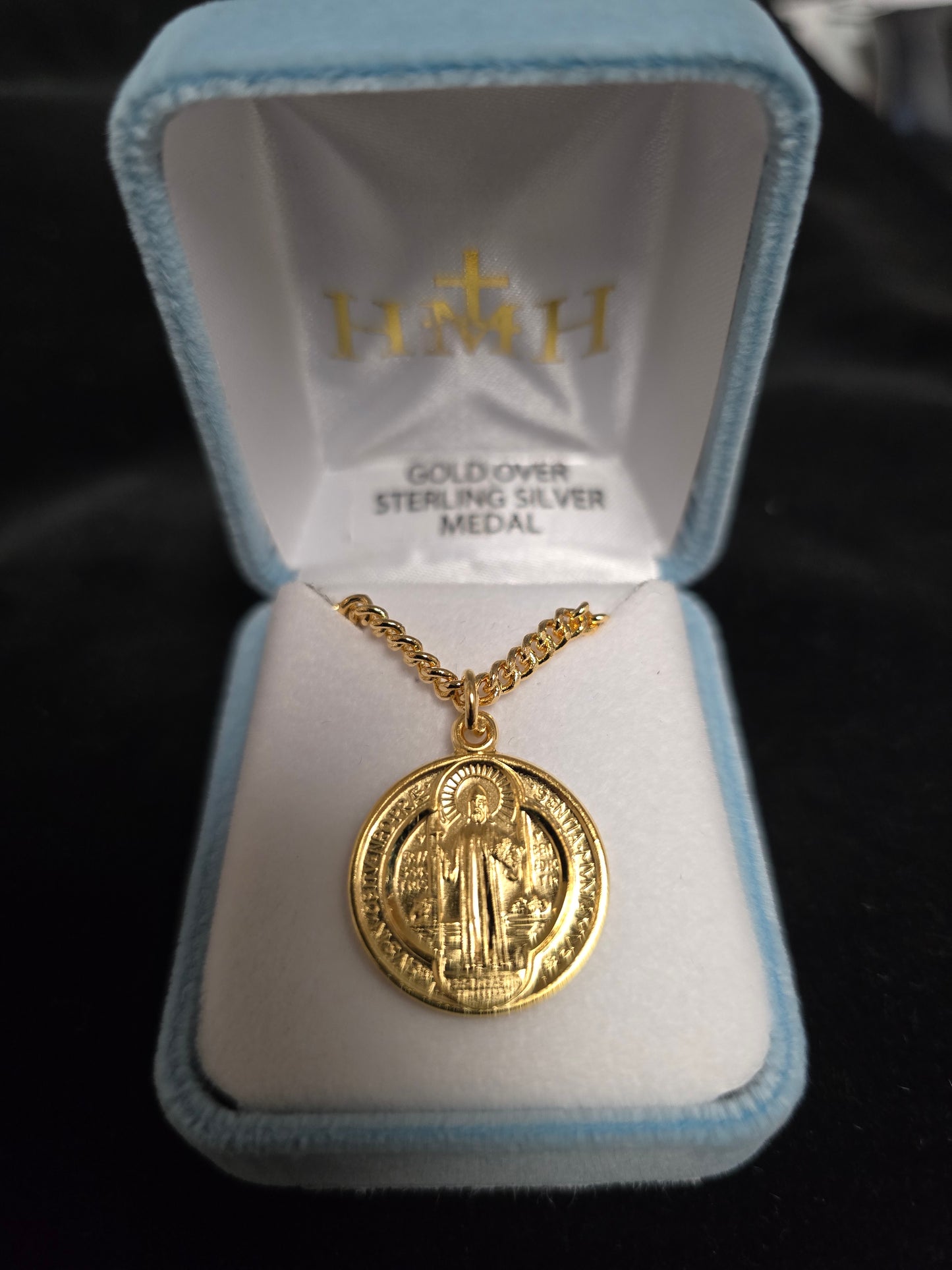 St. Benedict Medal - Gold over Sterling Silver