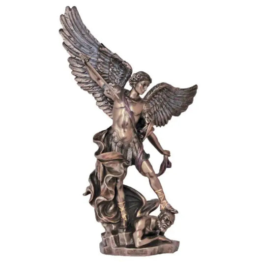 St. Michael Statue in Cold Cast Bronze (SR-71453)