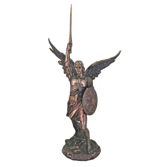 St. Michael W/O Devil Statue in Cold Cast Bronze