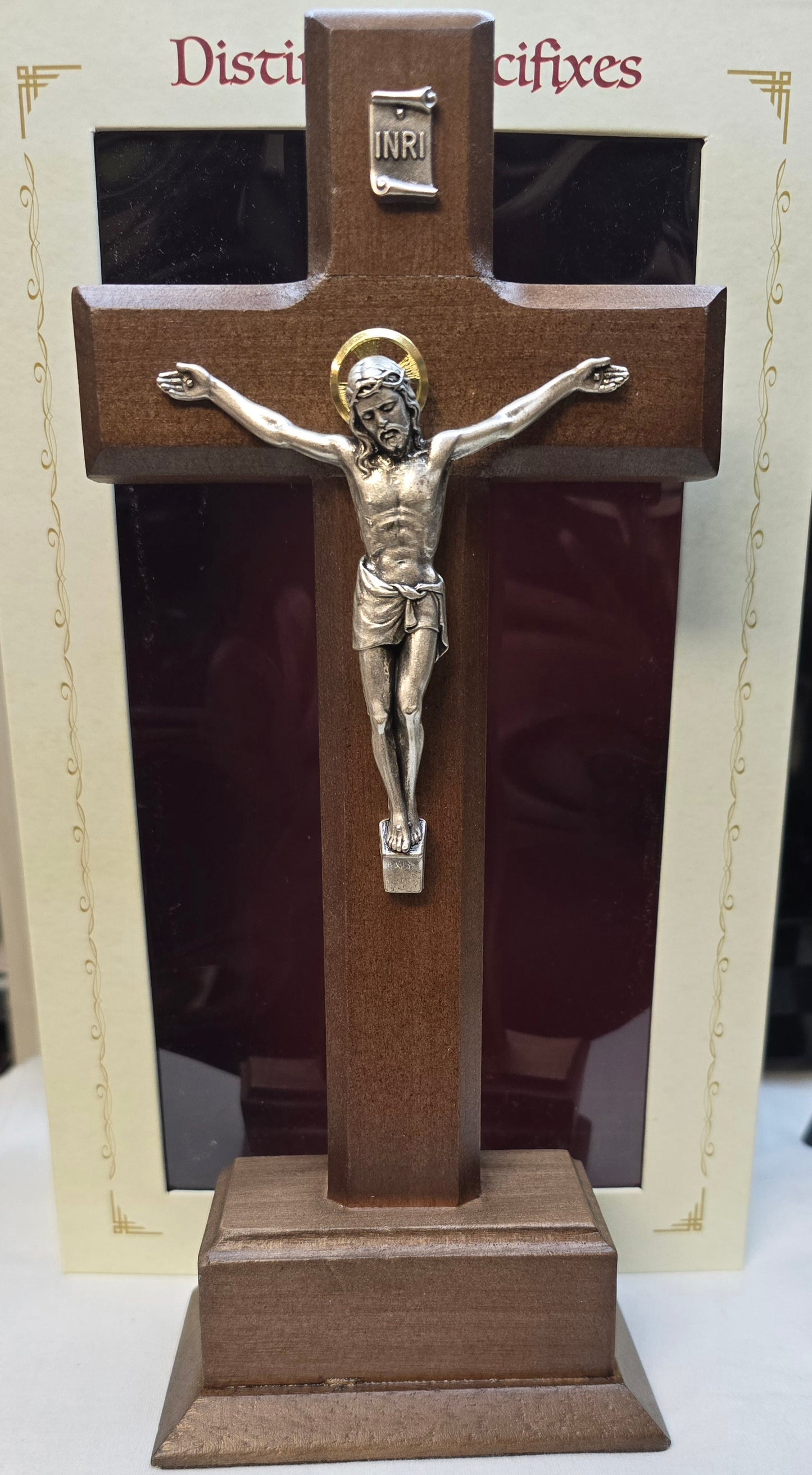 Crucifix - 10" Walnut