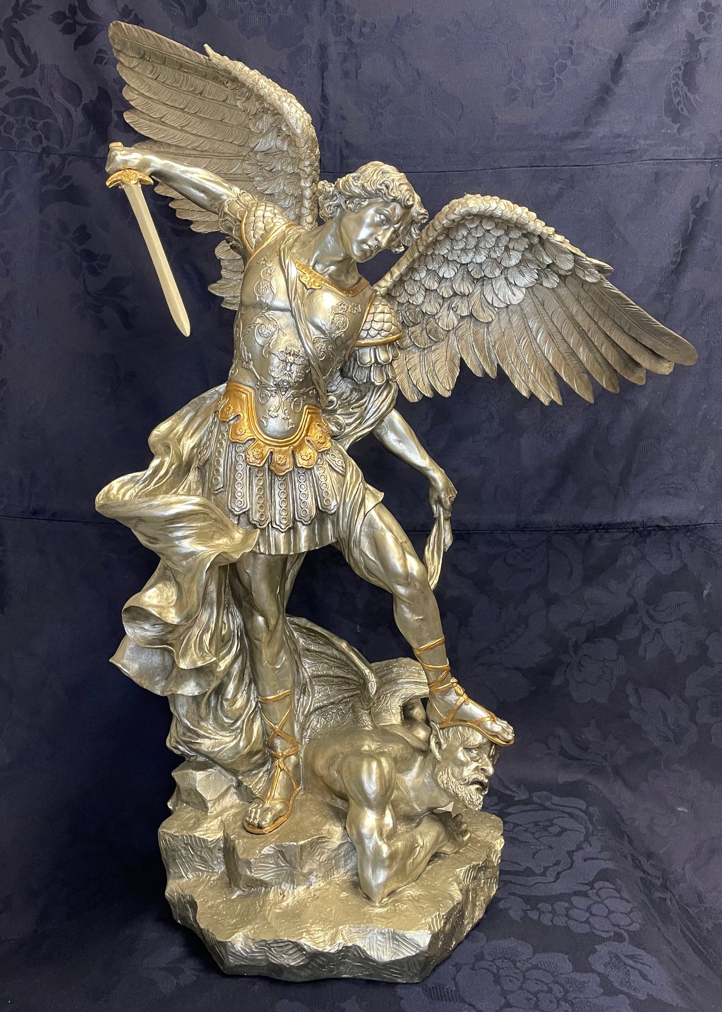 St Michael Statue (Pewter) (30")