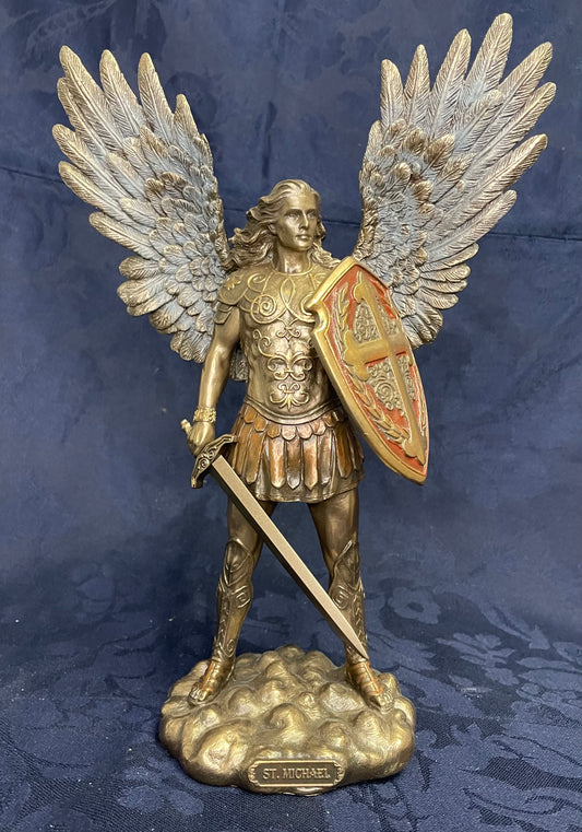 St Michael Statue 10" (Bronze)