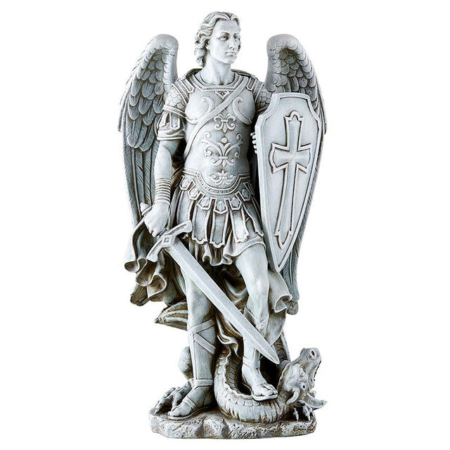 St. Michael Statue - Garden Grey