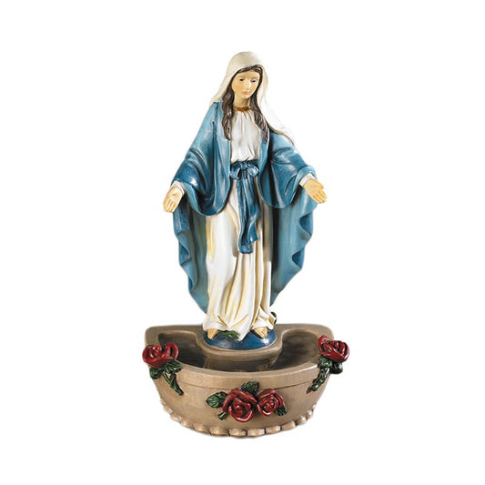 RC299 -  Our Lady of Grace Standing Holy Water Font