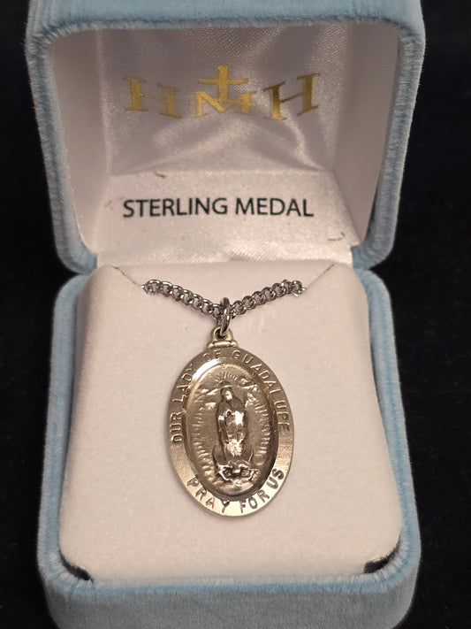 S356620 - Our Lady of Guadalupe Sterling Medal w/20" Chain