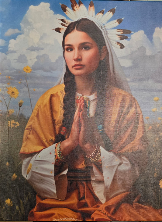 Portrait - Saint Kateri - Yellow Coat