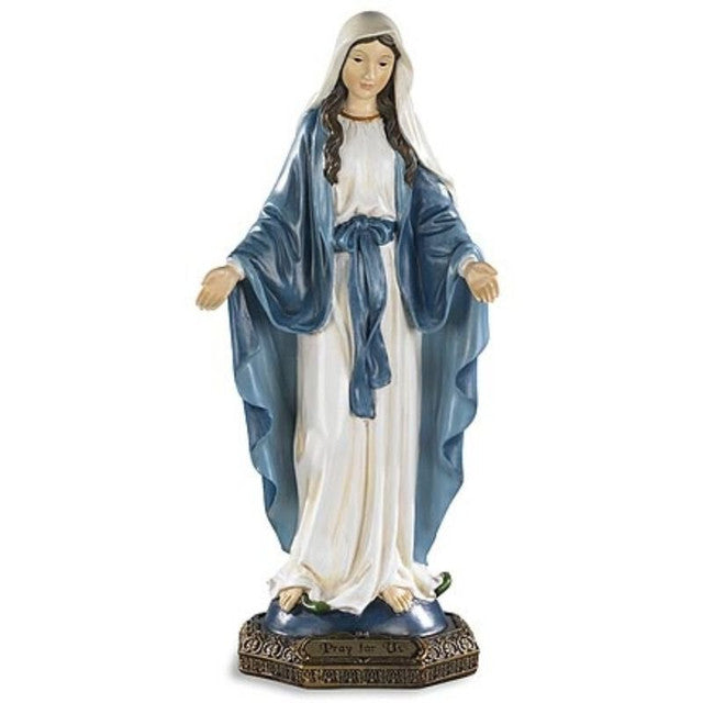 Our Lady of Grace Statue (Blue) (12")