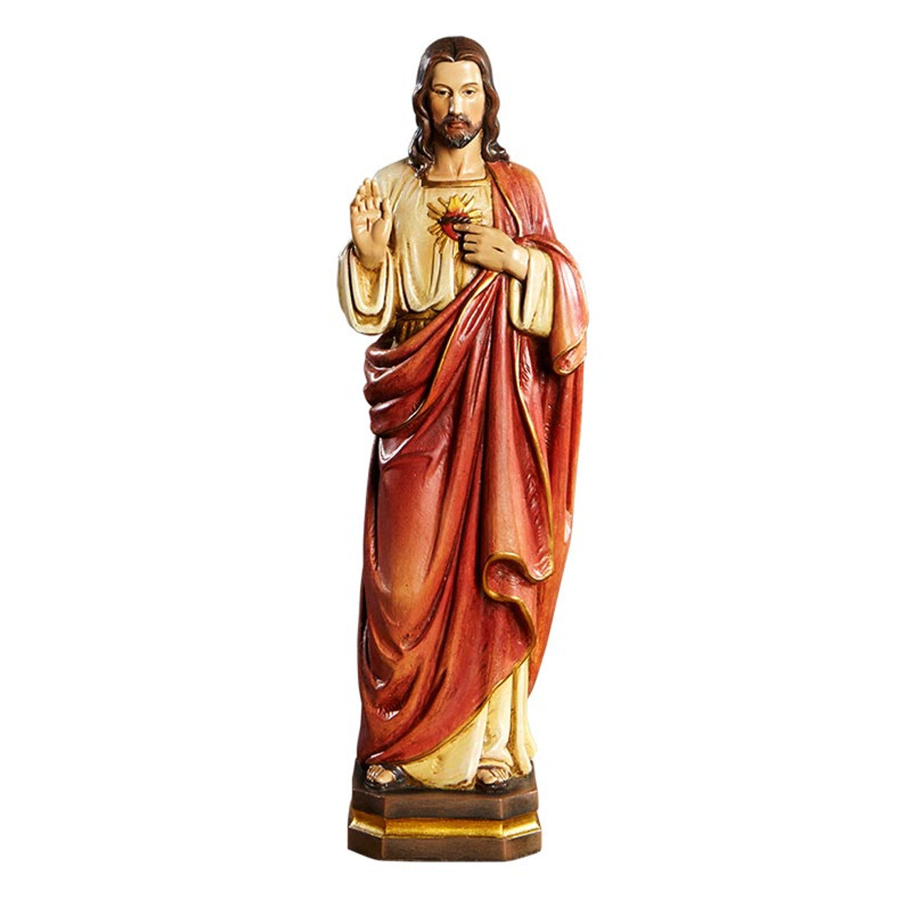 WC006- 12" VG Sacred Heart 12" Val Gardena Sacred Heart Statue