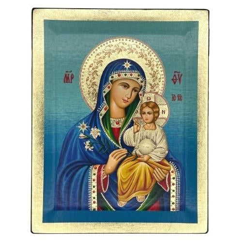 Icon - S29X23_141 - Virgin Mary Eternal Bloom Silk Screen Icon