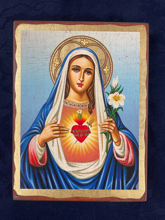 The Immaculate Heart of Mary - 20cm x 15cm