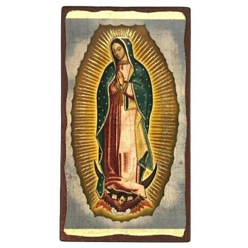 Icon - SW15x8 - 228 - Virgin Mary of Guadalupe Silk Screen Icon