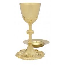 Chalice  Ht. 10"  13 oz. with 6 1/8 "  well paten. 8402 Case 