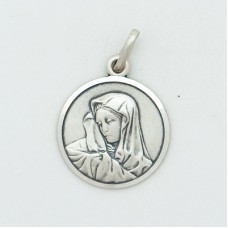 Sterling Silver Medium Virgin Mary Medal