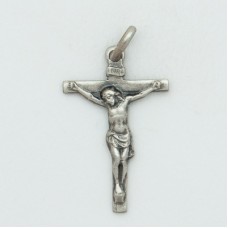 Sterling Silver Med. Oxidized Gothic Style Crucifix