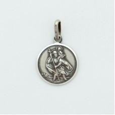 St. Christopher 12MM Diameter (Small) Sterling Silver Pendent