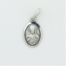 Sterling Silver Small Oval Scapular Medal