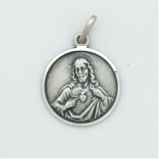 Sterling Silver Medium Round Scapular Medal