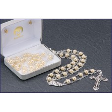 7mm PEARL LADDER ROSARY 20" LENGTH