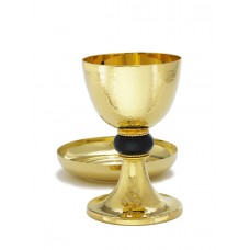 Chalice  Ht. 6" 14 oz. with 6 1/8" bowl paten.