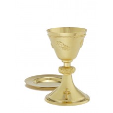 Chalice Ht. 7 1/4"  8 oz. with 5 3/8" well paten.