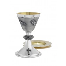 Chalice  Ht. 7" 8 oz. with 5 3/8" well paten. 