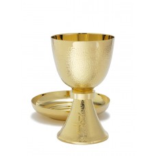 Chalice Ht. 7"  16 oz. with 6 1/8" bowl paten.